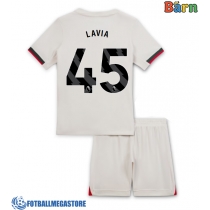 Fotballdrakt Barn Chelsea Romeo Lavia #45 Bortedraktsett 2025-26 Kortermet (+ Korte bukser)